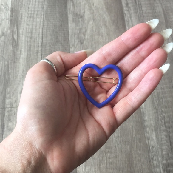 NEW Royal Blue Heart Hair Clip - Picture 6 of 10
